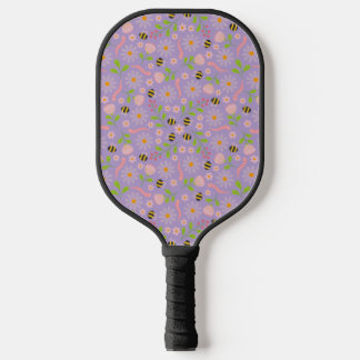 Naturinspirierte Blüten und Kreaturen Pickleball Schläger