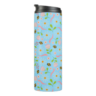 Naturinspirierte Blüten und Kreaturen Thermosbecher
