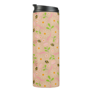 Naturinspirierte Blüten und Kreaturen Thermosbecher