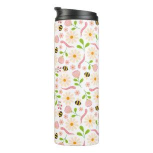 Naturinspirierte Blüten und Kreaturen Thermosbecher
