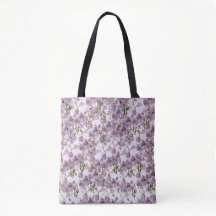 Naturinspirierte lila Blumen-Tasche