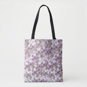 Naturinspirierte lila Blumen-Tasche Tasche