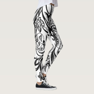 Naturinspirierte monochrome Kunst Leggings