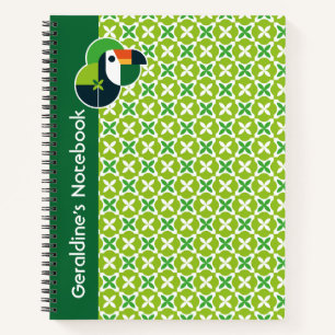 Naturinspirierter geometrischer Tukan für Vogellie Notizbuch