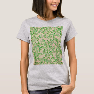 Naturinspiriertes Blattmuster-T-Shirt T-Shirt