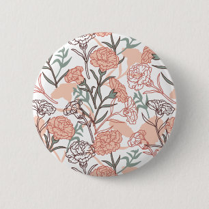 Naturinspiriertes Blumenmuster: Nelkenblütenmuster Button