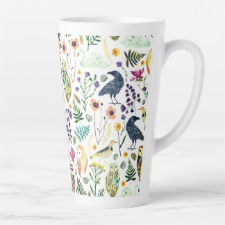 Naturinspiriertes botanisches Muster Dekorative Wu Milchtasse
