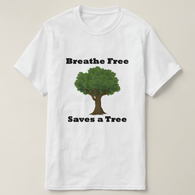 Naturist T-shirt "Saves the Earth" (Design devant)