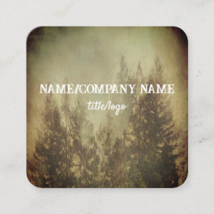 Naturkiefern Vintager Stil Quadratische Visitenkarte