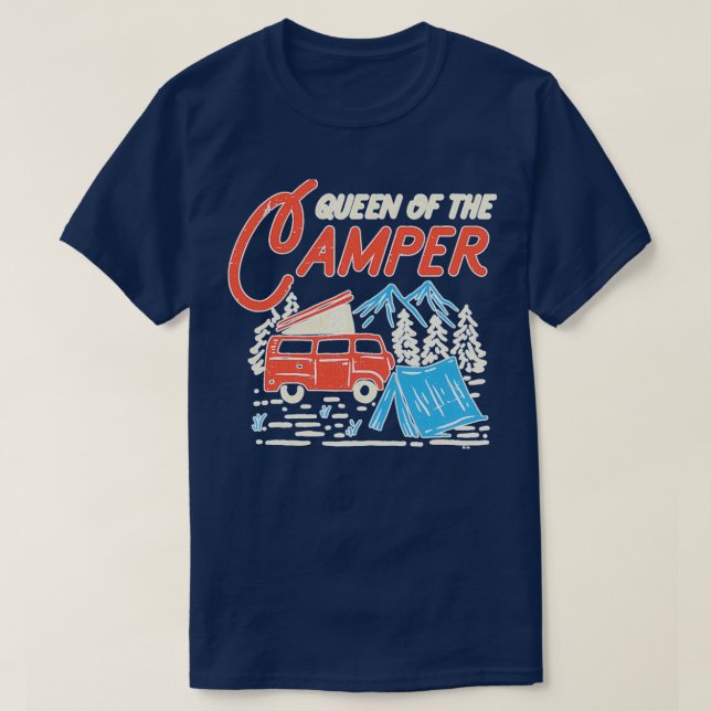 Naturkönigin des Campers T-Shirt (Design vorne)