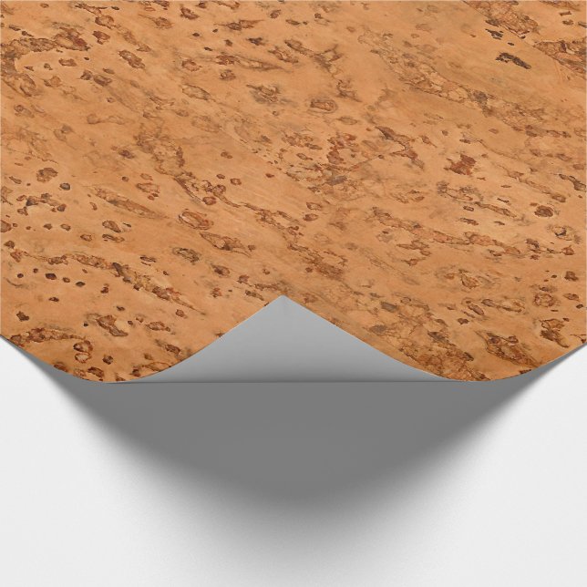 Naturkork-Blick-Holz-Korn Geschenkpapier (Ecke)