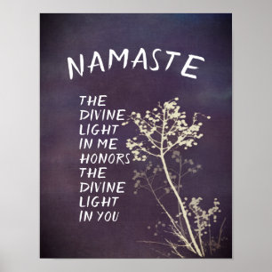 Naturkunst Zen Namaste Zitat Wanddekoration Poster