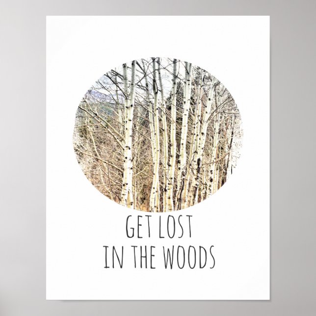 Naturkurposter verlieren sich im Wald Poster (Vorne)