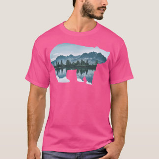 Naturlandschaft Bären Baseballschläfer T-Shirt