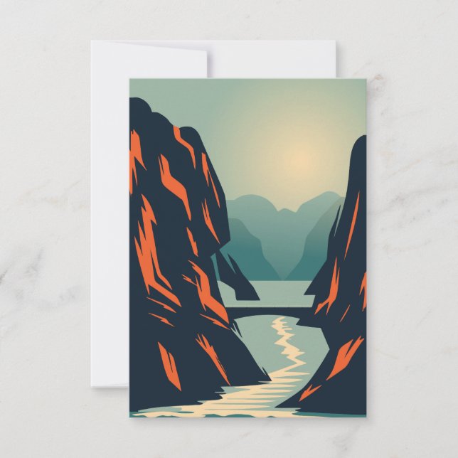 Naturlandschaft Dankeskarte (Vorderseite)