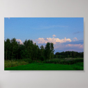 Naturlandschaft Landschaftswald Weißrussland Poste Poster