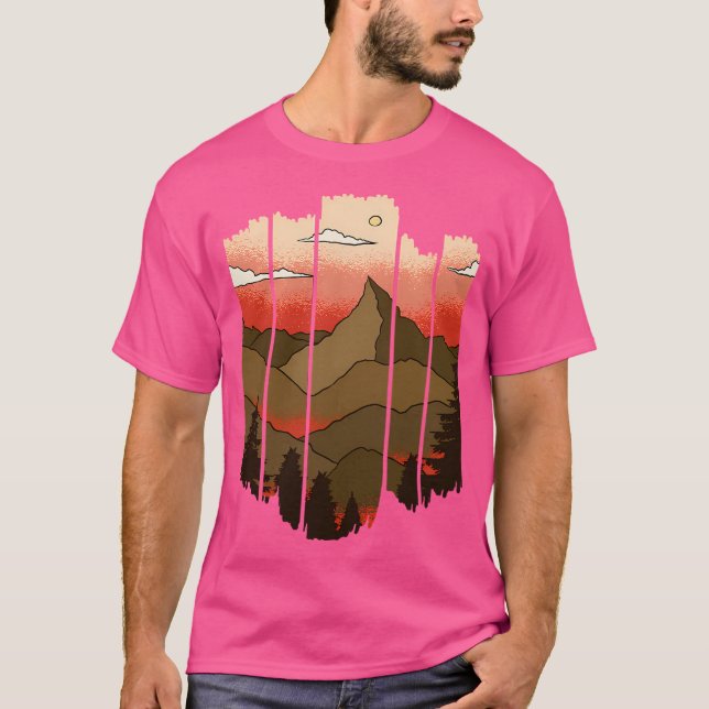 Naturlandschaft mit Bäumen aktiv T-Shirt (Vorderseite)