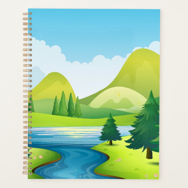 Naturlandschaft mit Fluss Planer (Vorderseite)