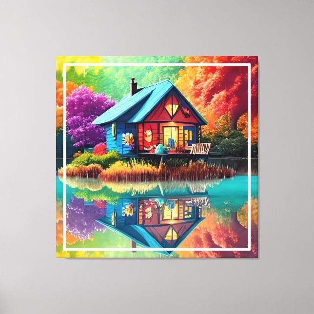 Naturlandschaft mit Herbst-38566 Leinwanddruck (Vorderseite)
