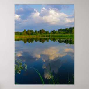 Naturlandschaft Seenlandschaft Belarus Plakat