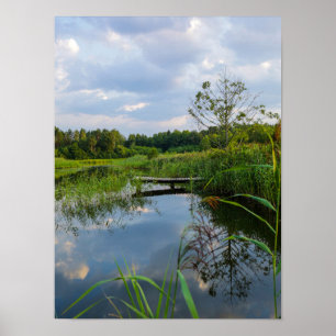 Naturlandschaft Seenlandschaft Belarus Plakat