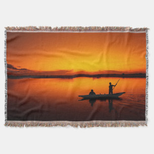 Naturlandschaft Sonnenuntergang mit Boot Decke