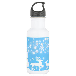 Naturlandschaften Jahreszeiten Winterschneeflocken Edelstahlflasche