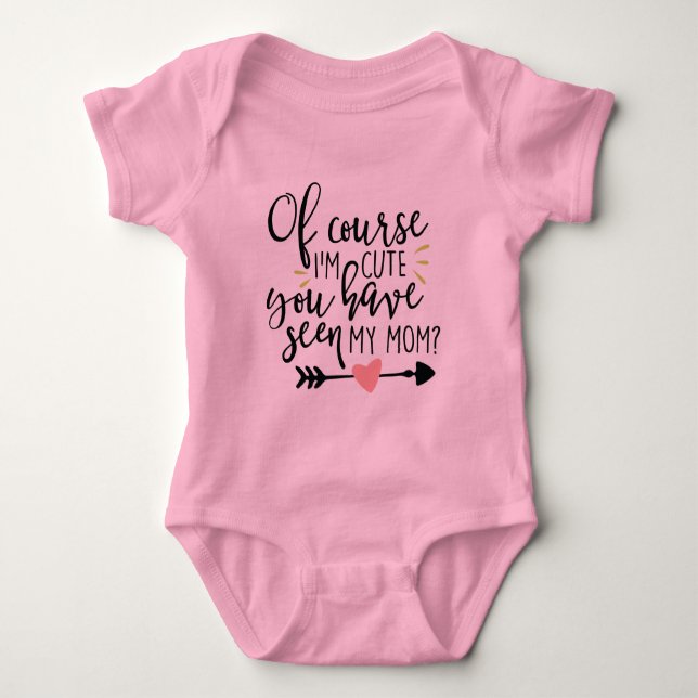 Natürlich bin ich ein Niedlicher Bodysuit Baby Strampler (Vorderseite)