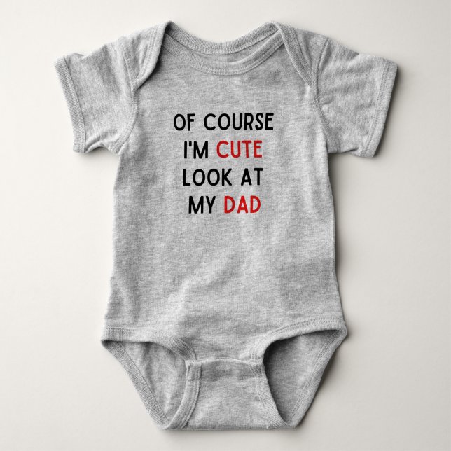 Natürlich bin ich Niedlicher Baby Bodysuit Baby Strampler (Vorderseite)