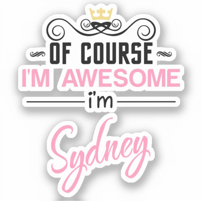 Natürlich bin ich Phantastisch, dass ich Sydney bi Aufkleber (Vorderseite)