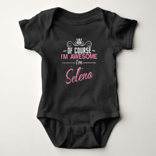 Natürlich bin ich Phantastisch, Selena-Name zu se Baby Strampler