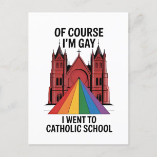 Natürlich bin ich schwul, ich ging zu LGBTQ an der Ankündigungspostkarte