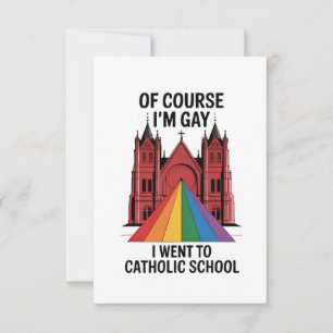 Natürlich bin ich schwul, ich ging zu LGBTQ an der Dankeskarte