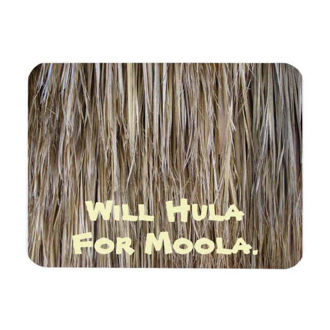 Naturlich Coole Oberflächen_Palm Tree Hair_Hula Ro Magnet (Horizontal)