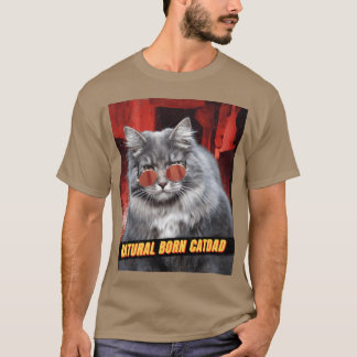 Natürlich geborener Catdad lustige Retro-Weirdcore T-Shirt