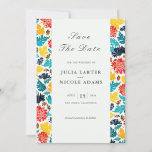 Natürlich Gelbe Blaue Aquarell-Sonnenblumen-Hochze Save The Date