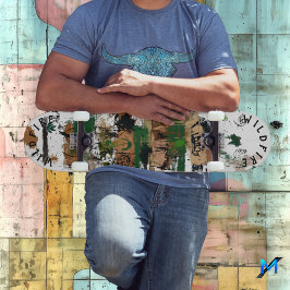 Naturlich Inspiriert Graffiti mit Abstraktem Ton Skateboard