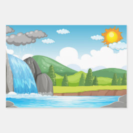 Naturlich Inspiriert Umschlagpapier Geschenkpapier Set