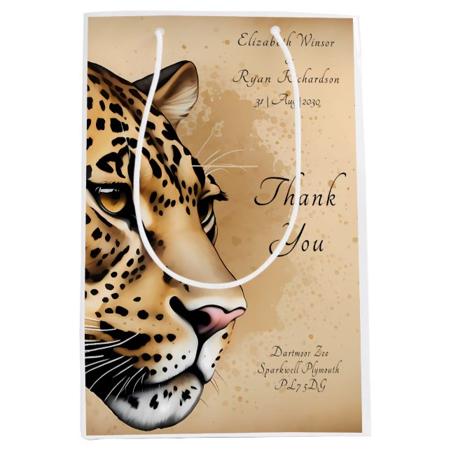 Naturlich inspiriertes Hochzeitthema Mittlere Geschenktüte (Vorderseite)