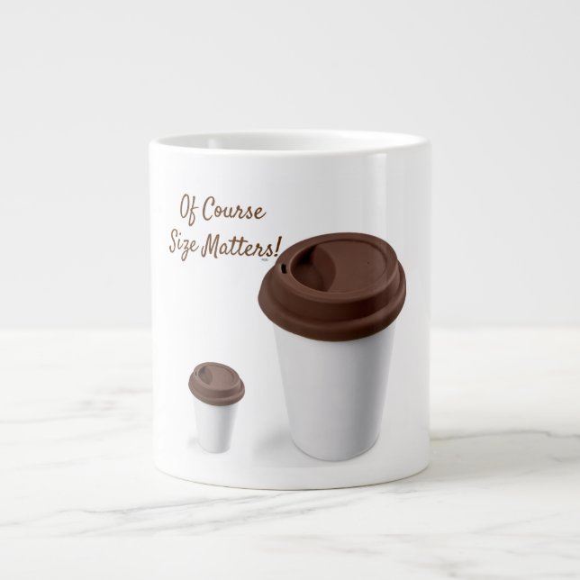 Natürlich ist die Größe wichtig! Jumbo-Tasse (Vorderseite)