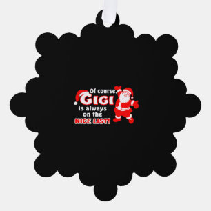 Natürlich ist Gigi immer auf der schönen Liste Wei Ornament Karte