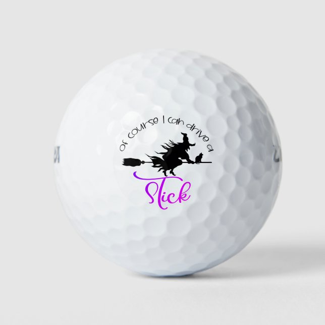 Natürlich kann ich eine Hexe fahren | Halloween Golfball (Vorderseite)