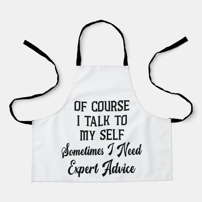 Natürlich kann ich manchmal mit mir reden schürze (Vorderseite)