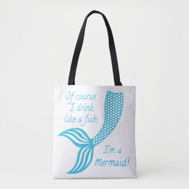 Natürlich trinke ich wie ein Fisch, ich bin Meerju Tasche (Vorderseite)