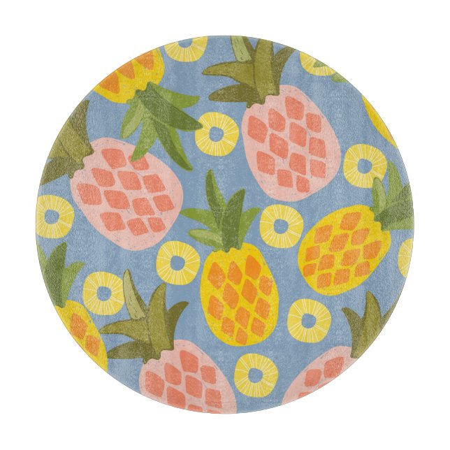 Natürliche Ananas Abstrakt: Vintage Schönheit. Schneidebrett (Vorderseite)