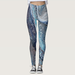 Natürliche Attraktion 1 Abstrakte blaue Leggings