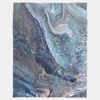 Natürliche Attraktion 1 blaues Abstraktes Fluid Fleecedecke
