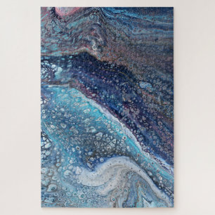 Natürliche Attraktion 2 Blaue Geode Abstrakte Puzz