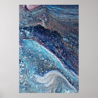 Natürliche Attraktion 2 Blaue Geode Abstrakter Dru Poster