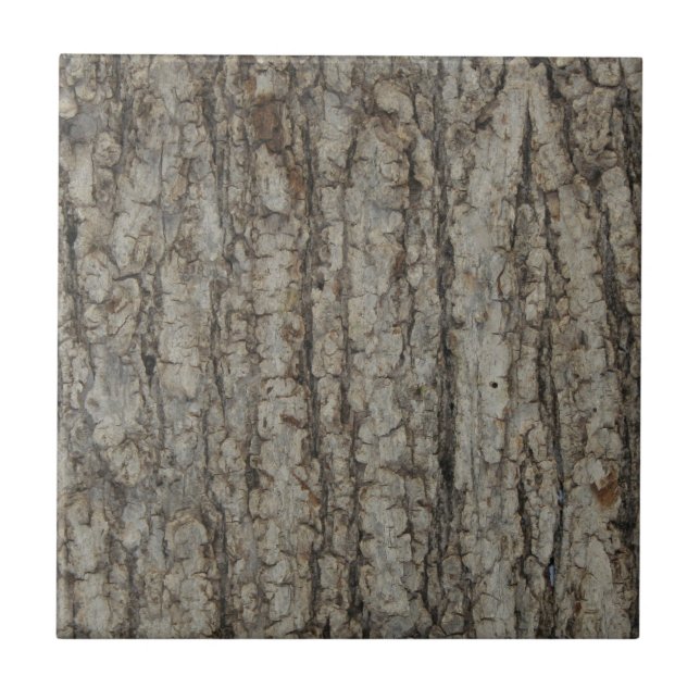 Natürliche Baum-Barken-Camouflage-Tarnung rustikal Fliese (Vorderseite)